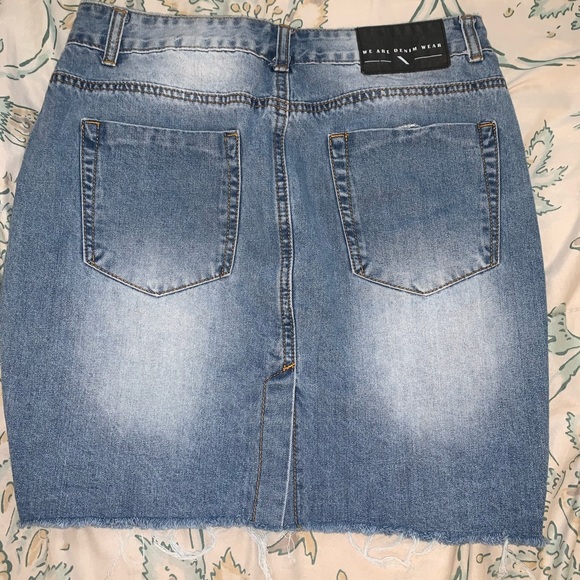 Faded ripped denim skirt - Picture 3 of 3